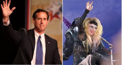 Rick Santorum Lady Gaga Headlines